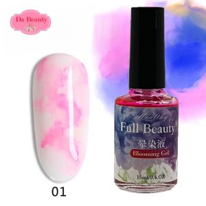 สีหินอ่อน สีทำเล็บลายหินอ่อน สีฟุ้ง มี 12สี Multi layered เล็บลายหินอ่อน Blooming Color (ไม่ต้องอบ)