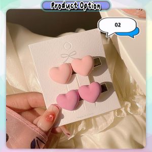 [Little B House] Pink Series Hairpin Duckbill Flower Side Cute Tie Bow Hair Clip Accessories 粉色少女心发夹 Klip Rambut - H83