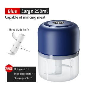 MEEVIDA Wireless Garlic Machine 250ML Mini Electric Garlic Cutter Handheld Food Chopper Waterproof Meat Grinder Kichen Tool