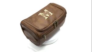 HDSD Custom Leather Toiletry Bag for Men Women Personalized Travel Hanging Toiletry Bag Travel Organizer Cosmetic Bag Groomsmen Gifts