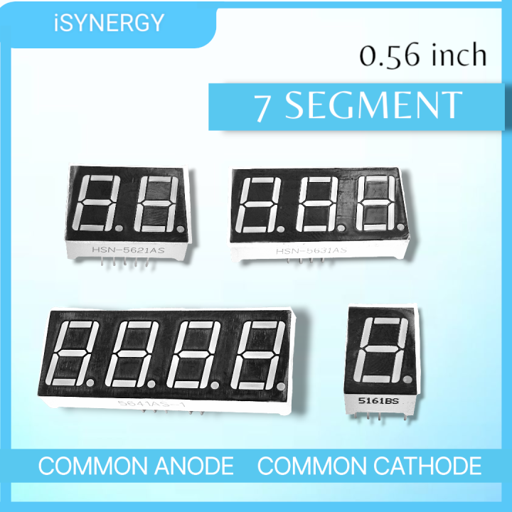 SEVEN SEGMENT DISPLAY 7 SEGMENT 0.5 INCH COMMON ANODE - COMMON CATHODE ...