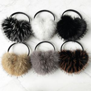NOER Faux Fur Simulated Fur Earmuffs Oversize Fluffy Ear Warmer Cozy Windproof Winter Earmuffs for Men and Women