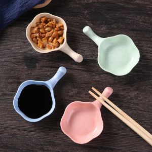 J203 Mangkok Saji Saus Bahan Jerami Model Bunga - Wadah Sambal Kecap Seasoning