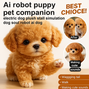 【Soulmate】AI Robot Puppy Can Walk And Bark Simulation Electric Plush Dog Educational Toys Best Gift
