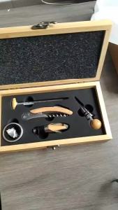 xpkQ Red Wine Tool Bamboo and Wood Set Gift Wine Bottle Opener Set Kitchen Gadgets Wine Accessories M1Y4T