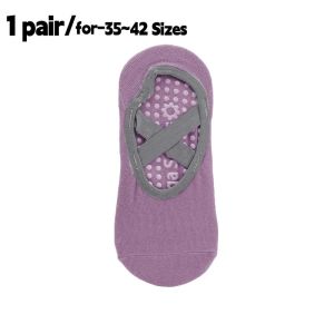Silicone Non-slip Yoga Socks / Breathable Cotton Sports Pilates Sock / Professional Women Bandage Yoga Socks