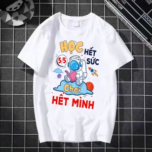 áo thun in theo yêu cầu cấp 1/2/3 chất cotton mềm mịn đủ size từ 6-90kg - Đồng Phục Anh Nga