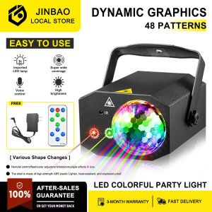【PH Ready Stock】72 Pattern Stage Laser Light Disco Light Home LED Color Party Light Adjustable Laser Lights Protable Mini LED Projection  Stage Lighting Colored Party Lights With Remote Control For Party Wedding Show Club Pub KTV
