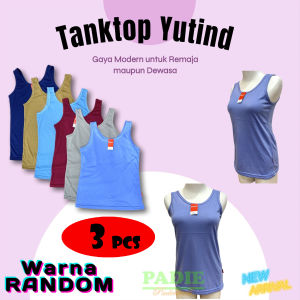 BAYIe - 3 PCS Singlet / Tanktop / Kaos Dalam Wanita Remaja WARNA Tali Lebar YUTIND SA78A Bahan Katun Size M L XL XXL