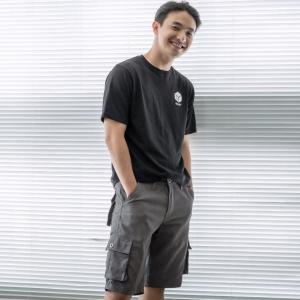 BAPIN Short Cargo Pants Grey - Celana Cargo Pendek Pria