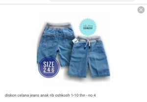 0-7 tahun Free ongkir cod celana rib anak osk denim