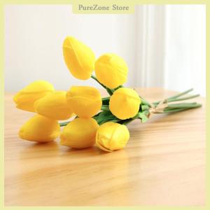 [PureZone] Artificial Tulip Flowers False Bouquet Real Touch Home Wedding Party Decor