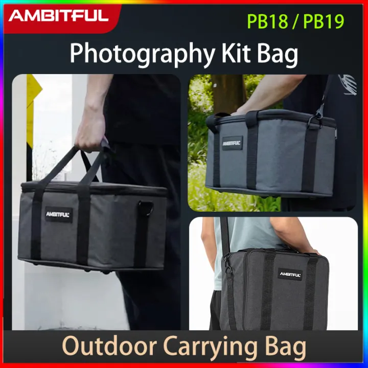 AMBITFUL PB18 PB19 Oxford Cloth Waterproof Strong Studio Bag Flash Lighting Set Light Stand Softbox Carry Case Bag Shoulder Straps Portable Carry Bag Outdoor