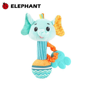 Soft Animal Baby Rattle Hand Grip Shaker Toy Stuffed Sensory Squeaky Teether HEYBABE