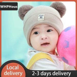 [COD] WHPHous Ship within 24 hours Winter Children Warm Baby Knitted Hats With Pom Pom Kids Knit Beanie Hats Solid Color Infant Hat For Boys Girls