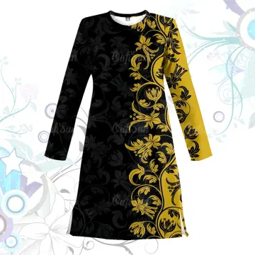 Dinner dress black and gold muslimah best sale