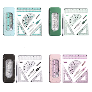 Bộ dụng cụ Soạn Thảo chuyên nghiệp có tính năng precisions thước kẻ la bàn thước đo góc và vỏ di động cho sinh viên và các chuyên gia thiết kế