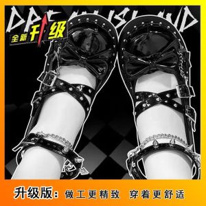 [Free Shipping] Sweet And Cool Y2K Subculture Dark Student Uniform Platform Shoes Spring Punk Lolita Shoes WomenS Shoes
