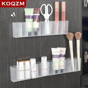 [COD] KOQZM KITCHEN Wall Mounted 3 Grids Jewelry Box Cabinet Self-adhesive Sundries Storage Box Eyebrow Pencil Lipstick Lip Glaze Organizer