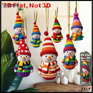 【liujinpeng】 จี้ตุ๊กตาหิมะสี2D รูปการ์ตูนไม้เครื่องประดับแบบแขวนต้นคริสต์มาสงานประดิษฐ์ตกแต่งบ้านงานเลี้ยงปีใหม่ของตกแต่งบรรยากาศ