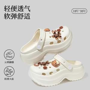 [Free Shipping] Fashionable Floral Clogs for Women Womens Outdoor Sandals Beach Slippers Home Slippers Womens Closed-Toe Slippers