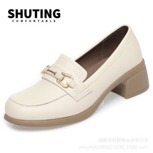 Mùa xuân mùa thu dành cho quý cô Bơm giày nông Pha lê Giày lười đế dày thoải mái Thời trang Giày đơn thoáng khí Cổ điển2026