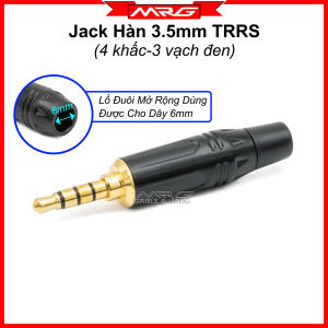 Jack 3.5mm 4 Khấc 3 Vạch Loại Tốt giá 1 chiếc dùng hàn dây (3.5mm TRRS). rắc 3li rack 3.5 giắc 3.5 rắc 3 ly. J-3