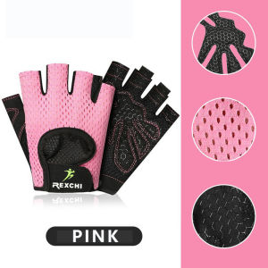 EDM1 Pair Weight Lifting Gloves Gym Gloves Anti-skid Breathable Fast-Drying Sports Gloves Half Finger Training Fitness Wrist Support Hand Palm Protector Gloves Home Sports Training Gloves for Workout Mens Womens