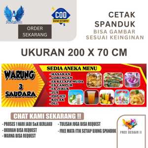 Cetak Spanduk Banner WARUNG 3 SAUDARA  Costom Desain