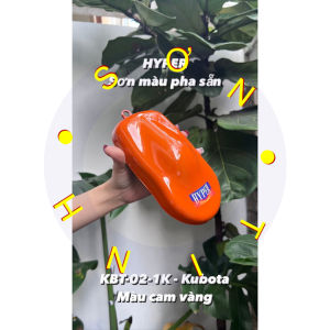Sơn màu xe máy kéo máy cày máy gạch xám - cam KUBOTA 1K (Code: KBT-02-03). sơn thơm công nghiệp Hyper