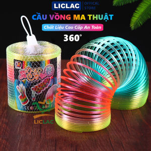 Đồ chơi Lò Xo Cầu Vồng Ma Thuật ( Size ĐẠI ) chất liệu nhựa Cao Cấp Màu Trong an toàn cho người dùng Lò Xo Cầu Vồng loại Xịn dùng biểu diễn - LICLAC