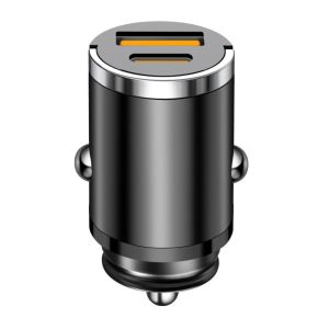 OPBWQH Dual USB Pull Ring Car Charger Type C Fast Charging Car Power Adapter Portable PD30W Car Phone Charger Car Phone Charging