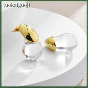 tuokaiguoji 1Pair Transparent Resin Water Drop Earrings Simple Versatile Fashion Earrings For Women Girls Personalized Earrings Gifts
