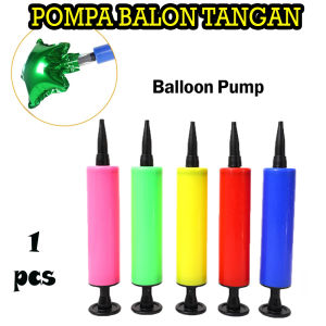QCF Pompa Balon Tangan Pompa Balon Foil Pompa Balon Latex Manual Pompa Balon Suntik Pompa Balon Mini Pompa Angin Tangan - Warna Acak