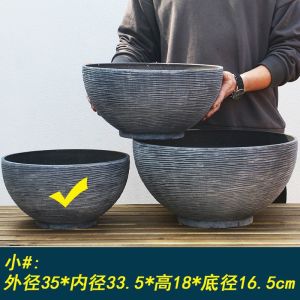 Large-caliber Flowerpot Large Water Tank Lotus Pot Lily Bowl Lotus Home Garden Extra-large Flowerpot  Bowl Lotus P