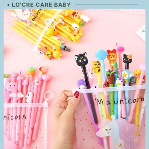 Combo 20 cây bút gel đầu thú mực xanh/tím dễ thương (mix nhiều mẫu đẹp)