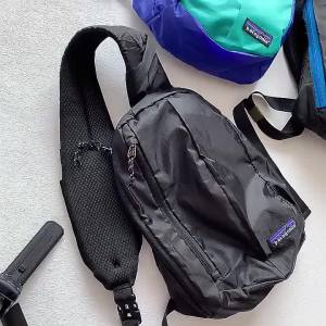 Patagonia 8L black hole diagonal bag chest bag shoulder bag mens and womens waterproof nylon storage bag ins ultra-light student outdoor sports riding bag portable folding bag crossbody bags㏇0706