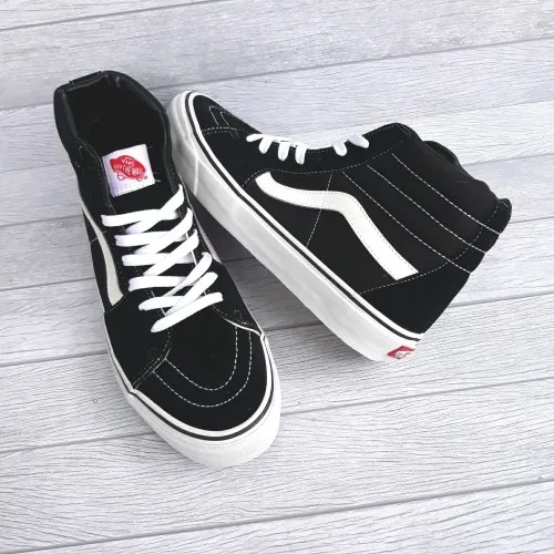 Sepatu Vans Tenis Sk8 Hi Vans Shoes Tenis Vans Sk8 Hi Black Sepatu