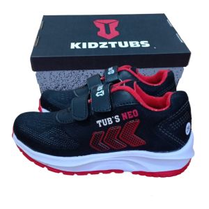 Sepatu Sekolah Anak Perempuan Warna Hitam Putih Tali Perekat Rekat Velcro Kecil Tanggung Umur 6-10 Tahun PAUD TK SD SMP SMA Kelas 1 2 3 4 5 6 7 8 9 0-KIDZTUBS1522052922