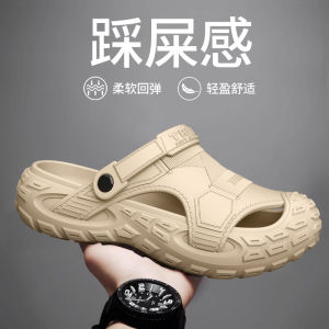 [Free Shipping] New mens EVA two-way beach sandals summer outdoor wear non-slip breathable and perforated design