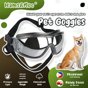 HamshMoc Dog Goggles Windproof Pet Sunglasses UV Protection Sunproof Rainproof with Adjustable Strap for Dog Eye Wear Protection