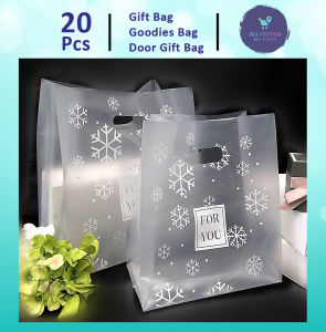 For You Snow Flake handle plastic bag Packaging bag Goodies bag Party bag Raya bag Gift Bag 20pcs (9)