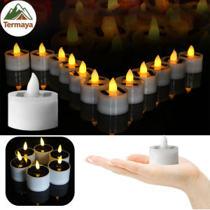 Termaya Solar Led Candle Light Waterproof Flameless Flicker Lamp Lampu Raya Ramadan Garden Decor