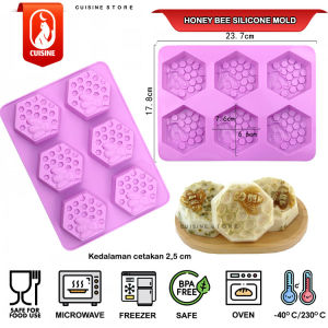 Cetakan Silikon Sabun Honey Bee bentuk Sarang Lebah Silicone Mold Soap Puding Jelly ukuran Besar