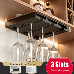 YissTiee Kitchen Black Wine Glass Rack Glassware Storage Rack