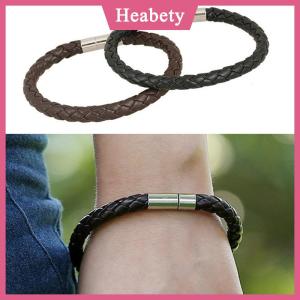 Heabety Phụ Nữ Người Đàn Ông Da Đen Quyến Rũ Dây Đeo Cổ Tay Thép Không Gỉ Từ Clasp Vòng Đeo Tay