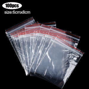 100pcs Zip Plastic Bags Reclosable Transparent Bag Vacuum Clear Bags Food Storage Bags Plastic Zip Bag