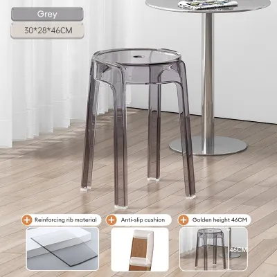 DAMIK Ghế đôn nhựa quán cafe ghế đẩu nhựa đúc decor phòng khách phòng trà quán trà chanh nhà hàng khách sạn sang trọng