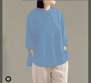 Long Sleeve Style Cey crepe Material Modest Women Outfit Plain Blouse Baju Wanita Women Blouse Casual Soft Fabric Stylish Trending Shirt