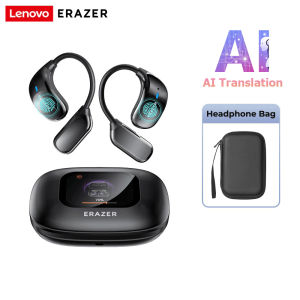 Lenovo ERAZER XF23 AI Translation Headset Face-to-Face Real-Time Translation Bluetooth Headset HiFi Sound Quality LCD Color Screen Multi-Function Wireless Headset
